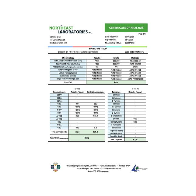 Affinity Grow - Sunshine Daydream (I) Tincture (30mL) C0090000723 - Image 3 Affinity Grow - Sunshine Daydream (I) Tincture (30mL) C0090000723 - Image 3