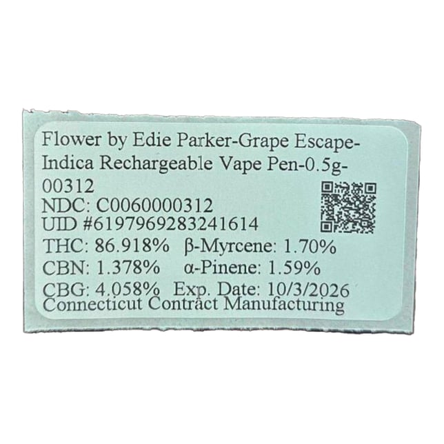 Edie Parker - Grape Escape (I) Petal Puffer Disposable (0.5g) C0060000312 - Image 4