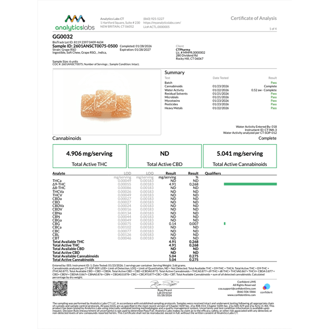 Encore - Grape (I) RSO Gummies (9.82mg 10pk) C0020026790 - Image 3