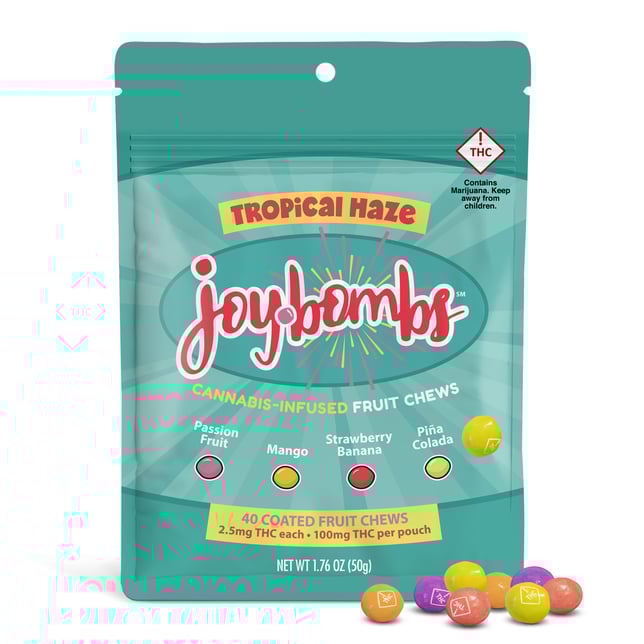 Joy Bombs Tropical Haze - 100mg THC (40pk / 2.5mg THC ea) - Image 2 Joy Bombs Tropical Haze - 100mg THC (40pk / 2.5mg THC ea) - Image 2
