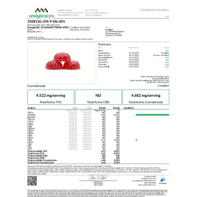 JAMS - Sour Strawberry Lemonade (S) Fast Acting Jellies (4.52mg 20pk) C0030001134 - Image 3