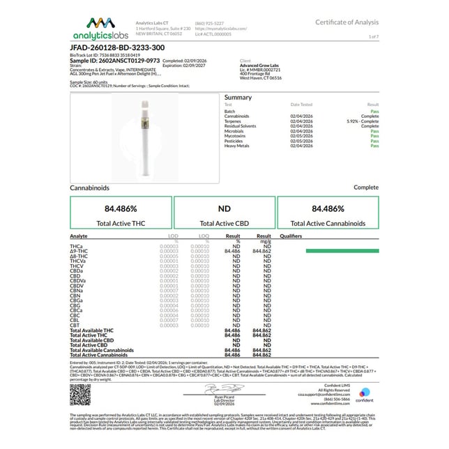 AGL - Jet Fuel x Afternoon Delight (H) Disposable Vape (0.3g) C0010001295 - Image 4