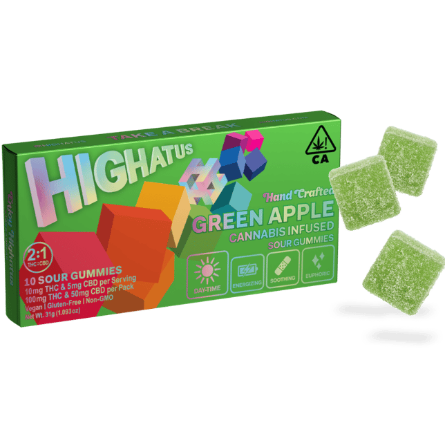 2:1 Green Apple [10pk] (50mg CBD/100mg THC) - Image 1