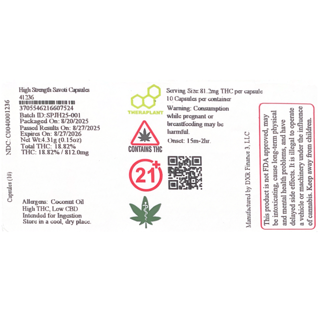 Theraplant - Savoti (S) Capsules (81.2mg 10pk) C0040001236 - Image 2