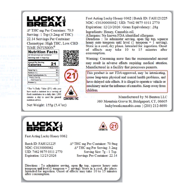 Lucky Break - Fast Acting Honey (H) (5.47oz) C0130000062 - Image 2