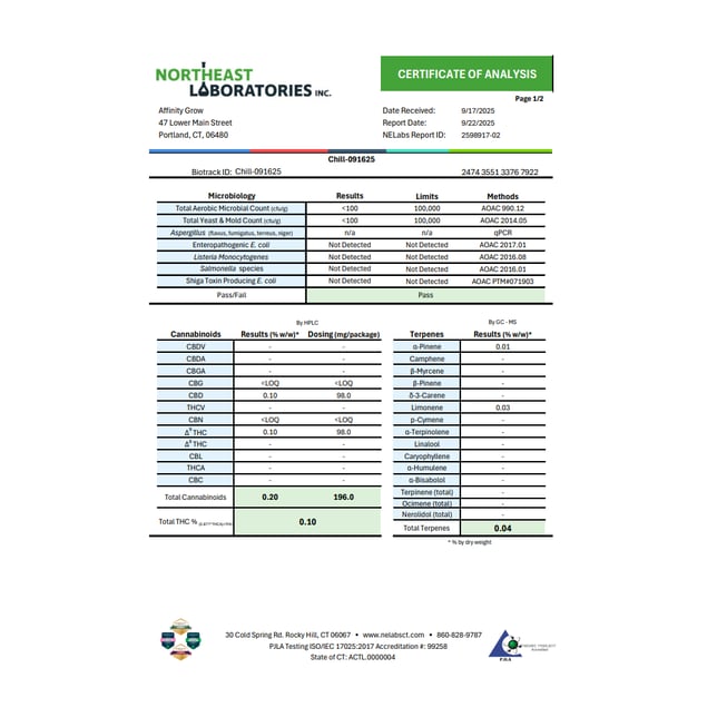 Affinity Grow - Chill 1:1 Relief Gel (3.5oz) C0090000664 - Image 3