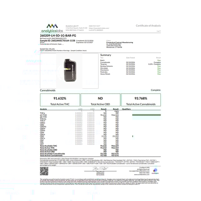 Lighthouse - Sour Diesel (S) Live Resin Disposable Vape (1g) C0060000428 - Image 3