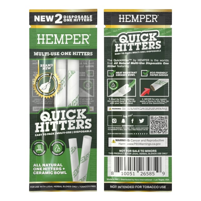 Quick Hitters Classic - Multi-Use Disposable One Hitter - Image 1 Quick Hitters Classic - Multi-Use Disposable One Hitter - Image 1