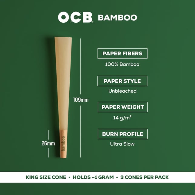 OCB® Bamboo Cones - King   [3pk] - Image 2