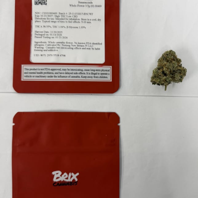 BRIX Cannabis - Bananaconda (H) Flower  C0101000469 - Image 3