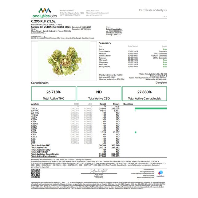 Rodeo Cannabis - Z (S) Flower  C0070000295 *NP - Image 3