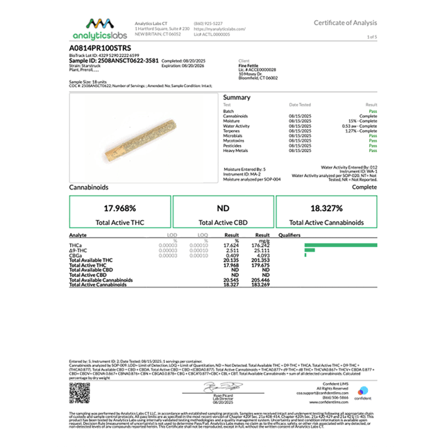 Comffy - Starstruck (I) 1g Pre-Roll 1pk (1g) C0140000033 - Image 2