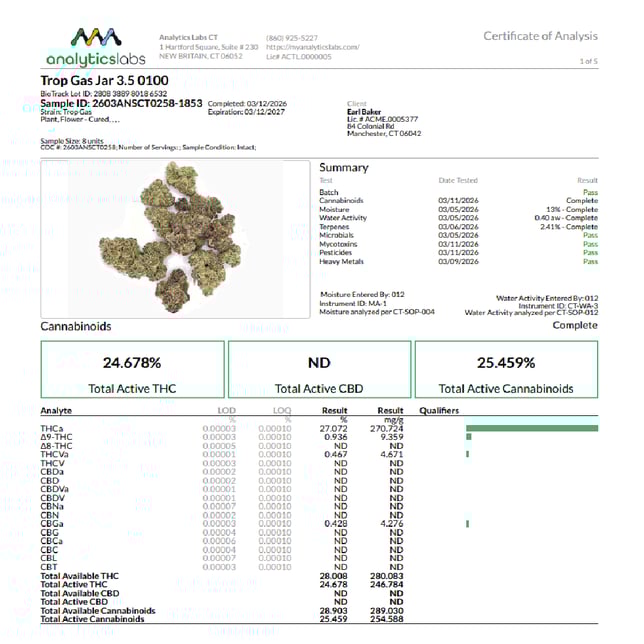 Earl Baker - Trop Gas (H) Flower  C0110000100 - Image 3