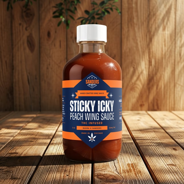 Sticky Icky Peach Wing Sauce [1pk] (25mg) - Image 2