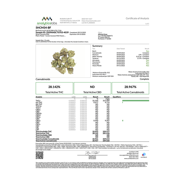 Affinity Grow - Coconut Milk (H) Flower C0090000655 - Image 3