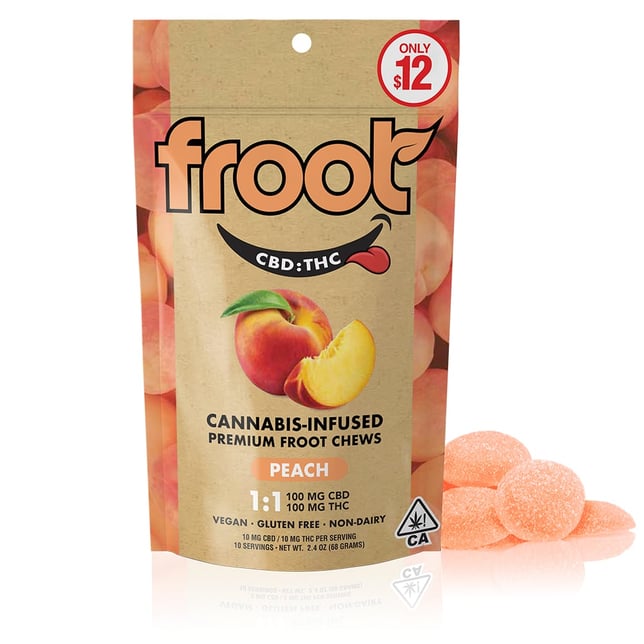 1:1 Peach [10pk] (100mg CBD/100mg THC) - Image 1