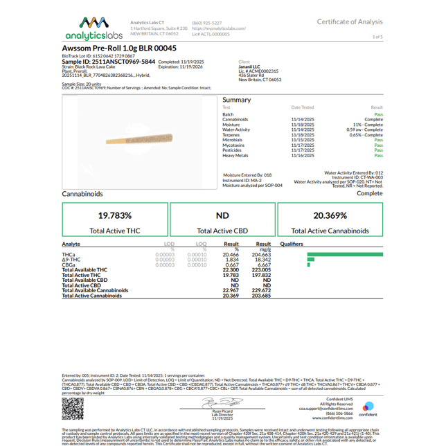 Awssom - BLR (H) 1g Pre-Roll 1pk (1g) C0160000045 - Image 3