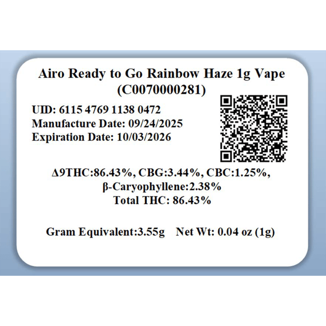 Airo - Rainbow Haze (S) Ready To Go Battery and Liquid Diamonds Pod Bundle (1g) C0070000281 - Image 2