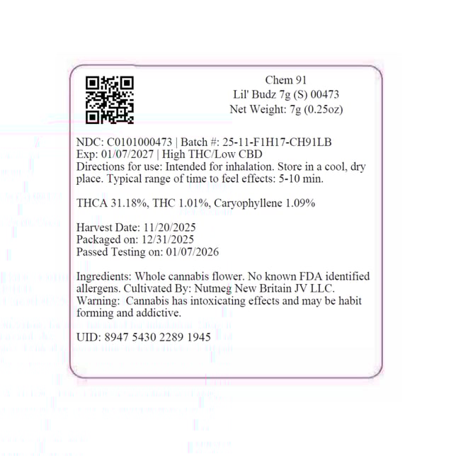 Lil Budz - Chem 91 (S) Smalls  C0101000473 - Image 2