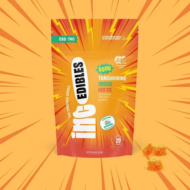 inc.edibles - Sour Tangahhhrine (H) Gummies (4.9mg THC 5.4mg CBD 20pk) C0010001864 - Image 1