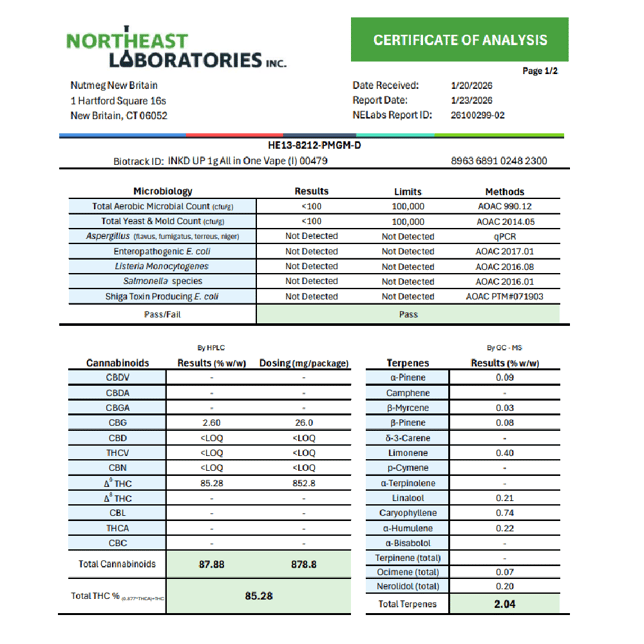 BRIX Cannabis - INKD UP (I) AIO Disposable Vape (1g) C0101000479 - Image 4