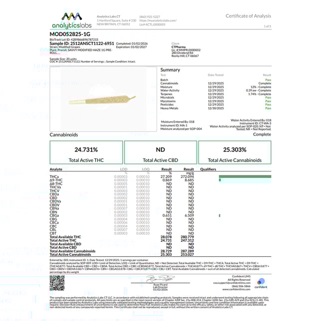 Savvy - Modified Haze (H) 1g Pre-Roll 1pk (1g) C0020026717 - Image 3