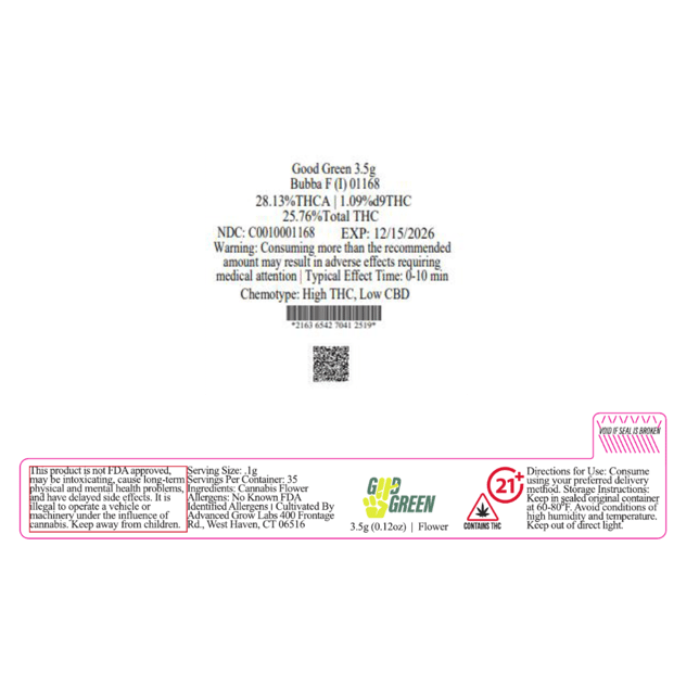 Good Green - Bubba F (I) Flower  C0010001168 - Image 3