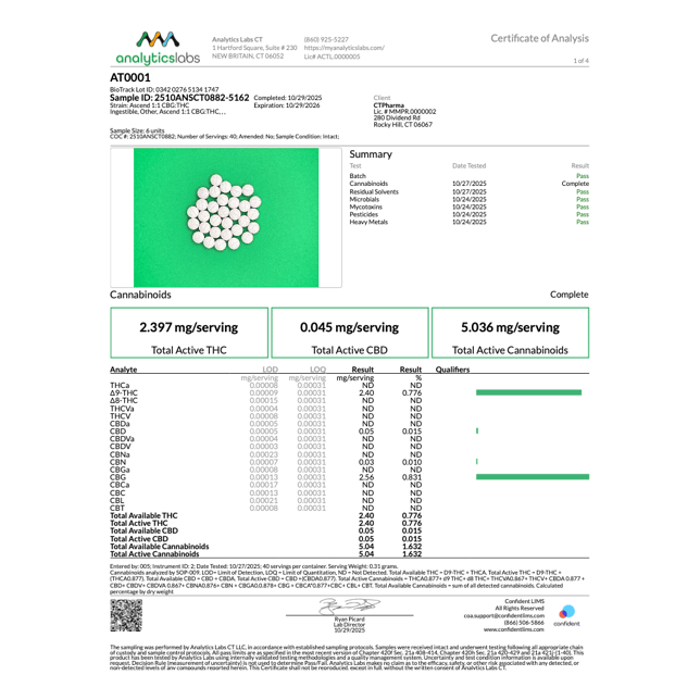 Avexia - Ascend Tablets (2.4mg THC 2.56mg CBG 40pk) C0020026499 - Image 4