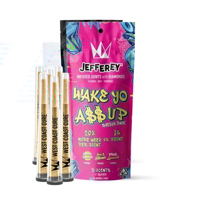 Wake Yo A$$ Up Pre-Rolls (3 x 1.2g) - Image 1 Wake Yo A$$ Up Pre-Rolls (3 x 1.2g) - Image 1
