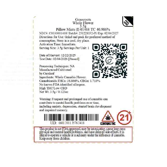 Grassroots - Pillow Mints (I) Flower  C0030001468 - Image 2