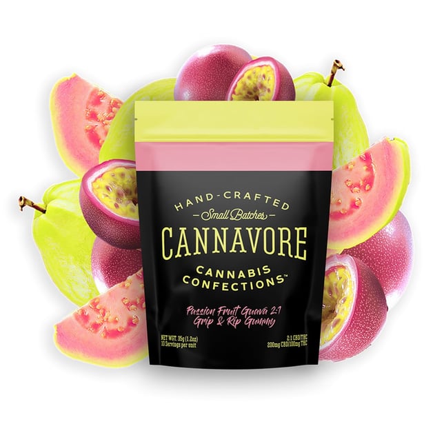 Cannavore Gummy 2:1 Passion Fruit Guava (200mg CBD / 100mg THC) - Image 2