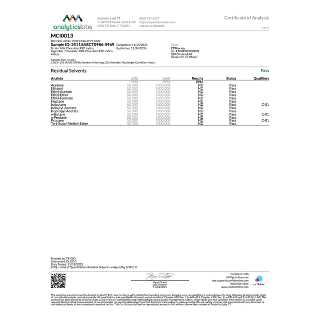 Encore - Milk (I) RSO Chocolate (9.28mg 10pk) C0020026589 - Image 6