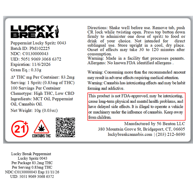 Lucky Break - Peppermint (H) Lucky Spritz (10g) C0130000043 - Image 2