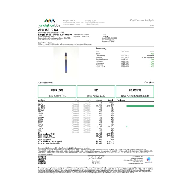 Select - Sundae Slumber (I) Elite All In One (0.3g) C0030001234 - Image 3 Select - Sundae Slumber (I) Elite All In One (0.3g) C0030001234 - Image 3