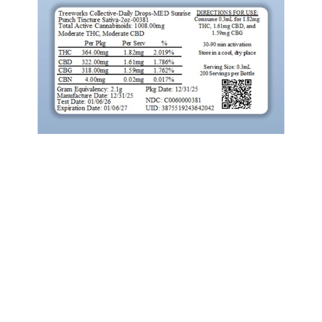 Treeworks Collective - Sunrise Punch (S) Daily Drops (60mL) C0060000381 - Image 3