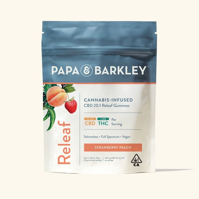 20:1 Strawberry Peach Releaf [20pk] (400mg CBD/20mg THC) - Image 2