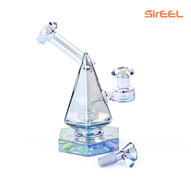 6" Iridized PyroPrism Bong w/ Flower Bowl - Image 1 6" Iridized PyroPrism Bong w/ Flower Bowl - Image 1