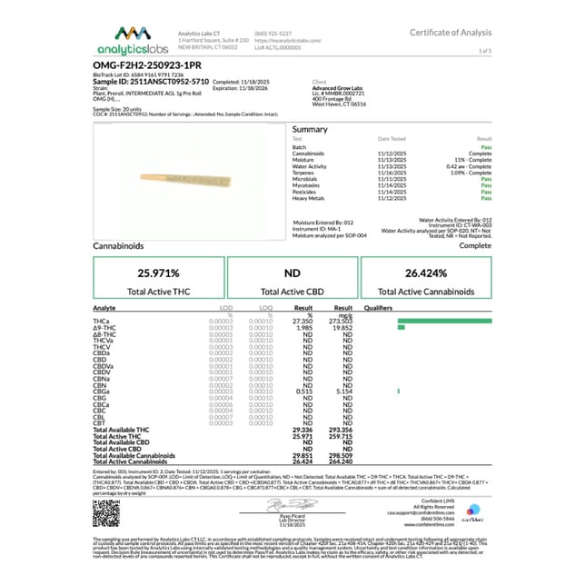 AGL - OMG (H) 1g Pre-Roll 1pk (1g) C0010001085 - Image 4 AGL - OMG (H) 1g Pre-Roll 1pk (1g) C0010001085 - Image 4