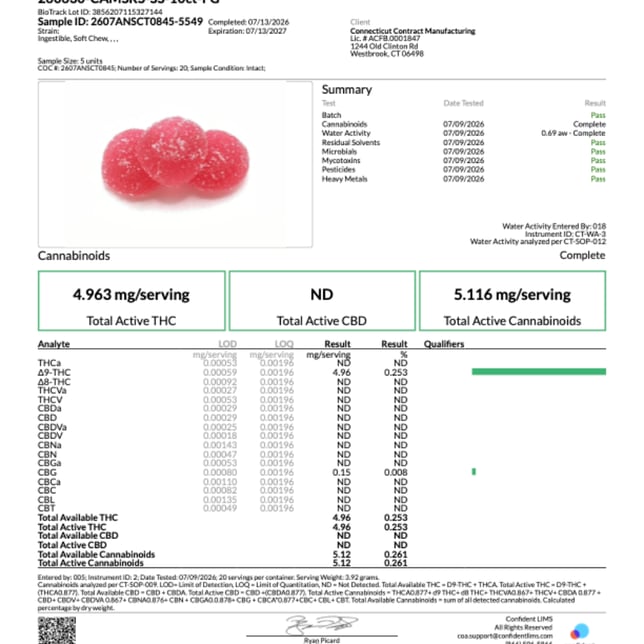 Camino Sours - Strawberry Sunset (I) Gummies (9.92mg 10pk) C0060000584 - Image 3