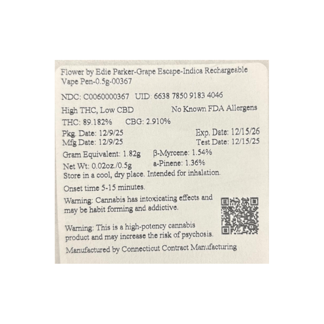 Edie Parker - Grape Escape (I) Petal Puffer Disposable (0.5g) C0060000367 - Image 2