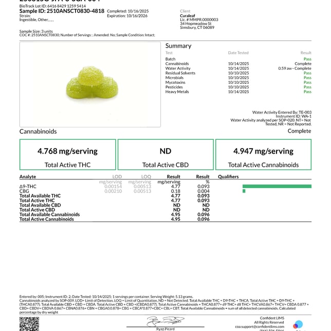 JAMS - Sour Green Apple (H) Fast Acting Jellies (4.77mg 20pk) C0030001124 - Image 3