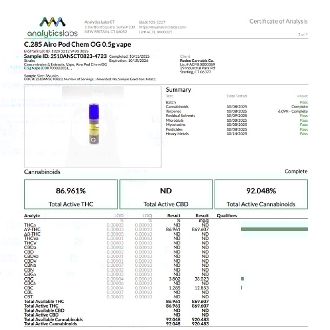 Airo  Chem OG (I) Live Resin AiroPod  C0070000285 - Image 4