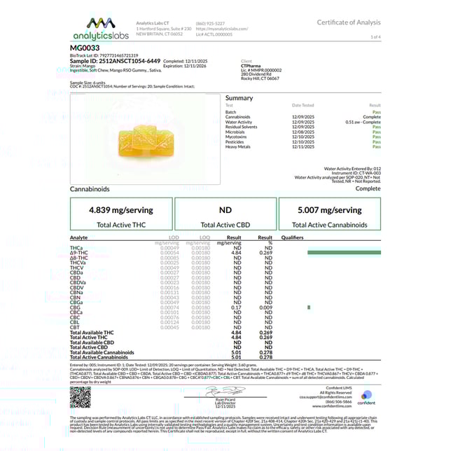 Encore - Mango (S) RSO Gummies (9.68mg 10pk) C0020026645 - Image 3