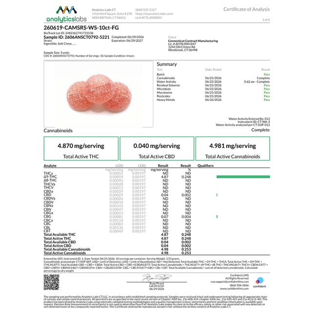 Camino - Sour Watermelon Spritz (S) Gummies (9.74mg 10pk) C0060000573 - Image 3