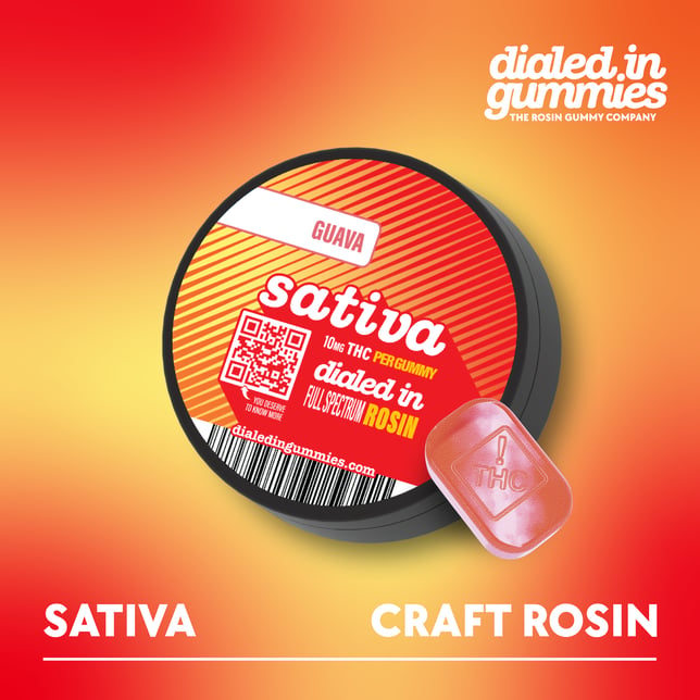 100mg - Guava - Rosin Gummies (10pk) - Image 1