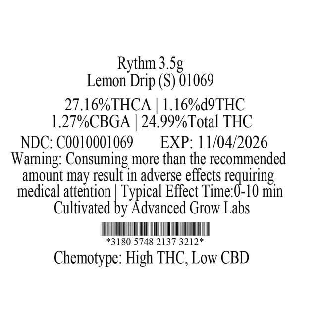 Rythm - Lemon Drip (S) Flower C0010001069 - Image 3 Rythm - Lemon Drip (S) Flower C0010001069 - Image 3
