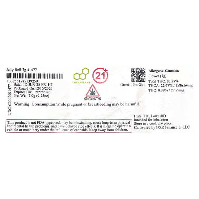 Theraplant - Jelly Roll (I) Flower C0040001477 - Image 2 Theraplant - Jelly Roll (I) Flower C0040001477 - Image 2