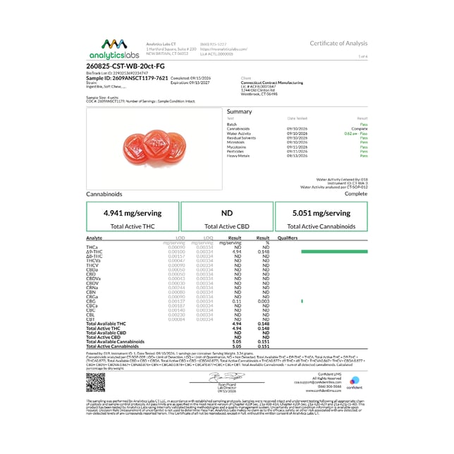 Coast Cannabis Co. - Wildberry (H) Gummies (4.94mg 20pk) C0060000654 - Image 3