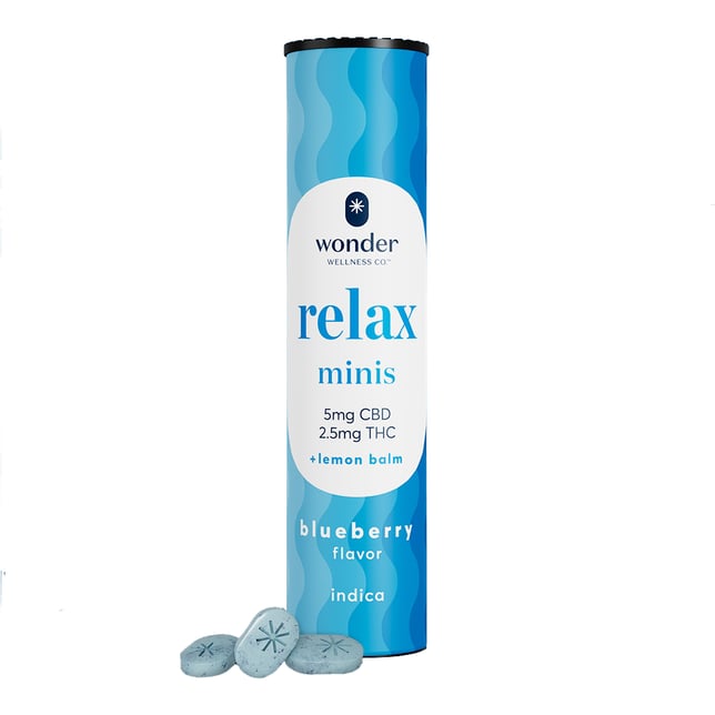 *Wonder Relax Minis 2:1 (Blueberry) [40pk] (200mg CBD/100mg THC) Illinois - Image 2
