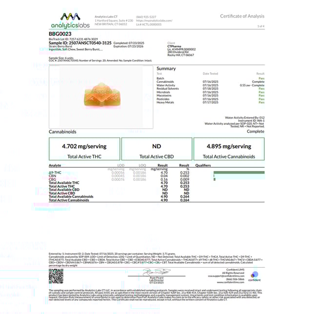 Encore - Sweet Berry Burst (I) Gummies (9.4mg 10pk) C0020026132 - Image 3 Encore - Sweet Berry Burst (I) Gummies (9.4mg 10pk) C0020026132 - Image 3